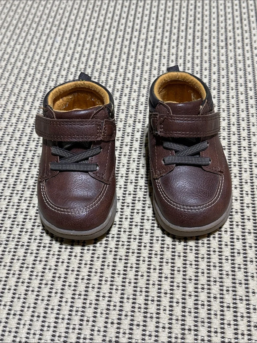 Carter's Brown Leather Baby Strap Boots